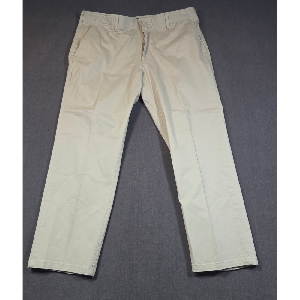 Lee Extreme Comfort Pants Mens 40x29 Khaki Tan Straight Fit Chino Performance